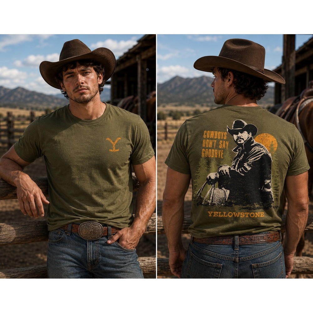 Yellowstone TV Show Rip Wheeler Graphic Tee Olive Green Mens XL 66-331-358 NWT